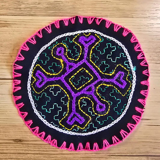 Shipibo Textile Altar – Rustic Wall