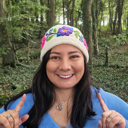 Handmade Wool Hats – Floral Embroidery Collection