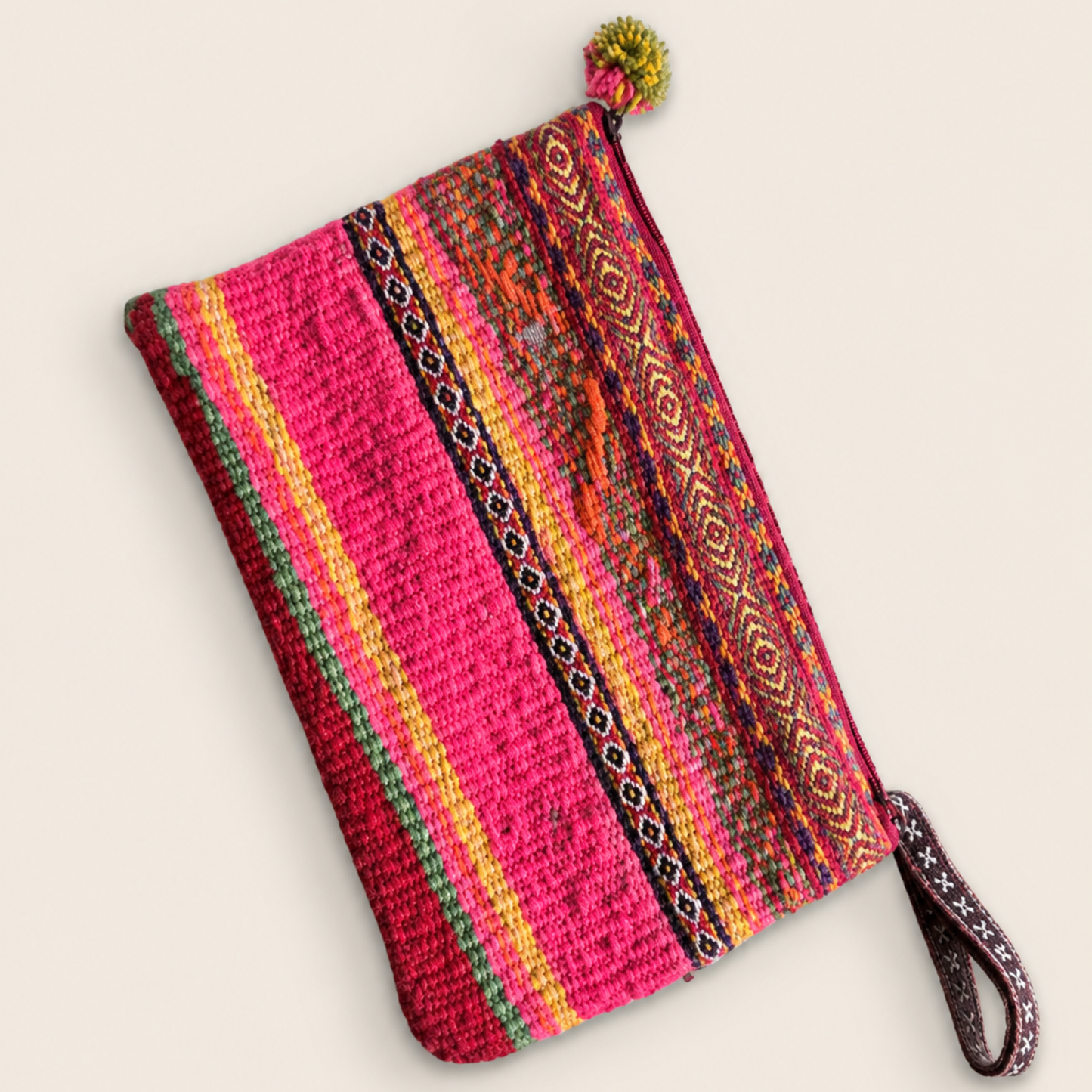 Handwoven Peruvian Pouch | Handmade Cosmetic & Travel Bag | Happy Llama Ireland