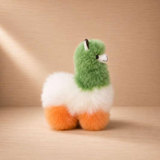 Side view of Irish Colours Medium Signature baby alpaca llama