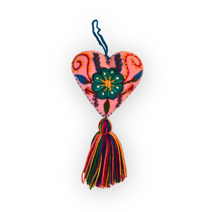Hand-Embroidered Valentine Heart - One of a Kind🩵