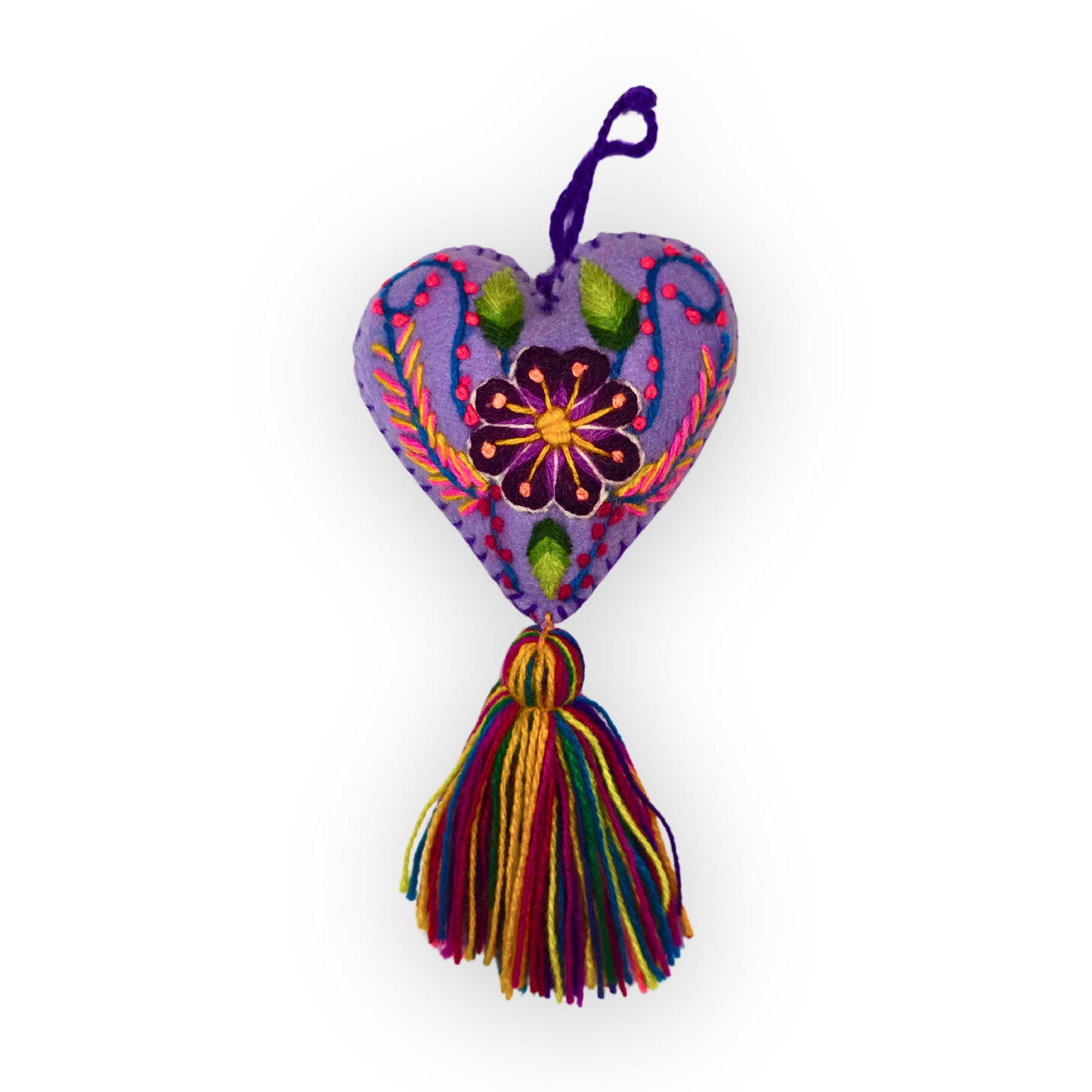 Hand-Embroidered Valentine Heart - One of a Kind🩵