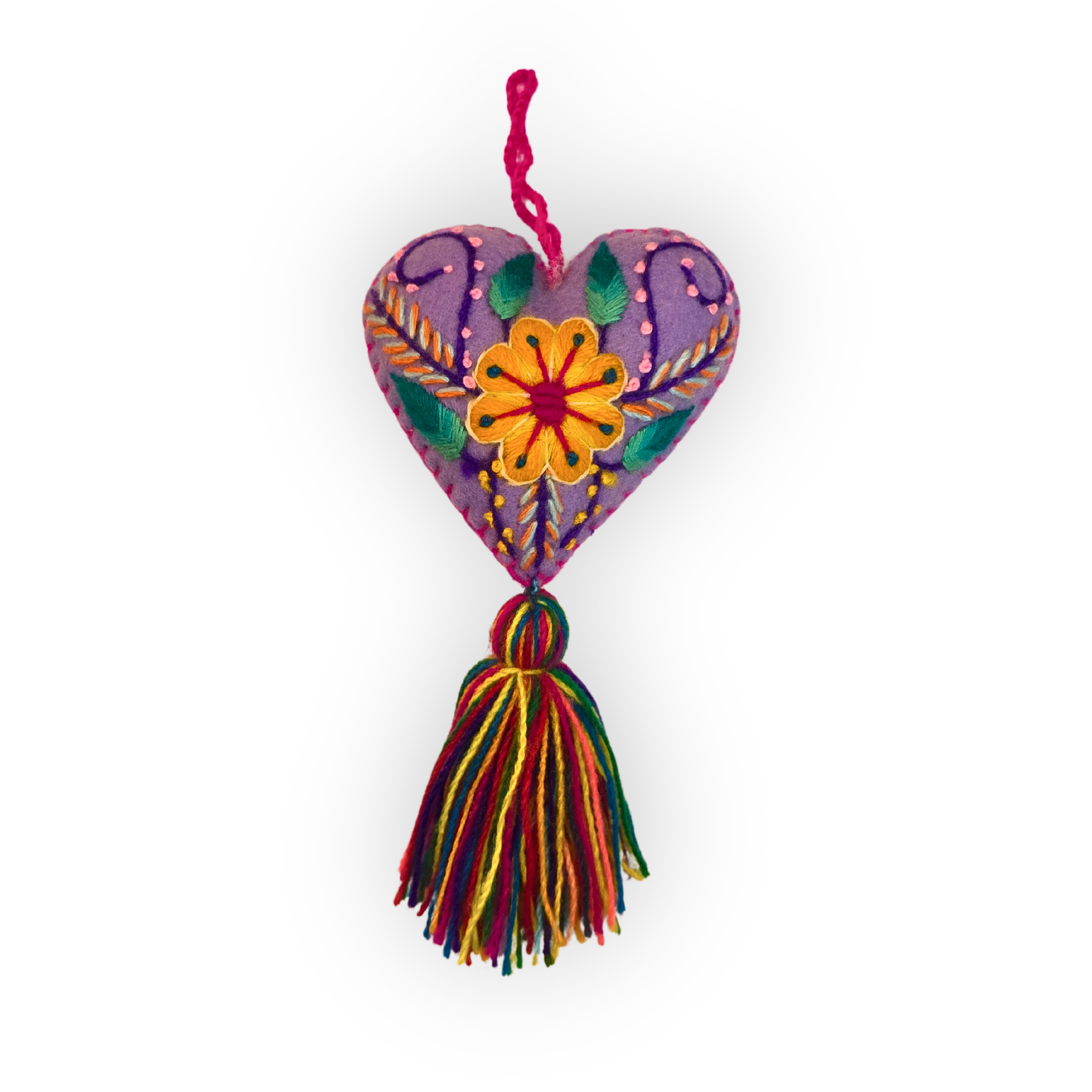 Hand-Embroidered Valentine Heart - One of a Kind🩵