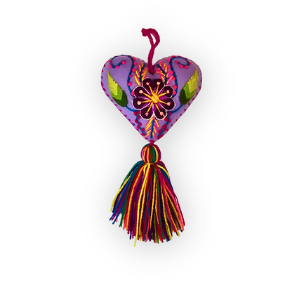 Hand-Embroidered Valentine Heart - One of a Kind🩵