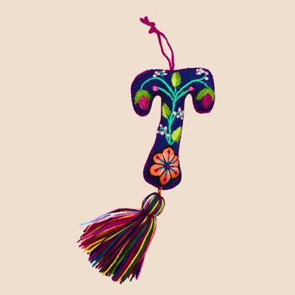 Hand-Embroidered Felt Letters – Colorful Andean Style