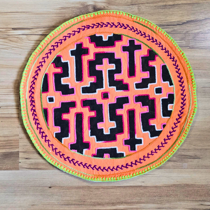 Shipibo Textile Altar – Rustic Wall