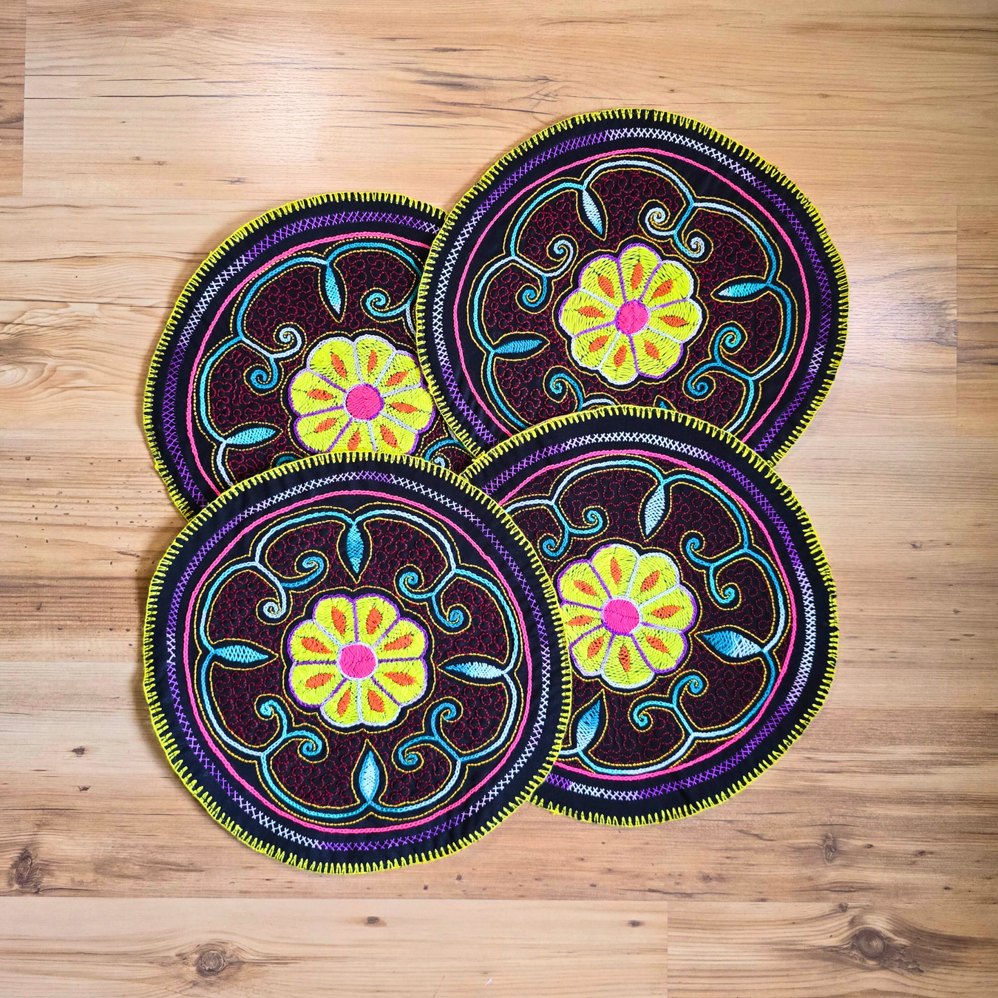 Shipibo Textile Altar – Rustic Wall