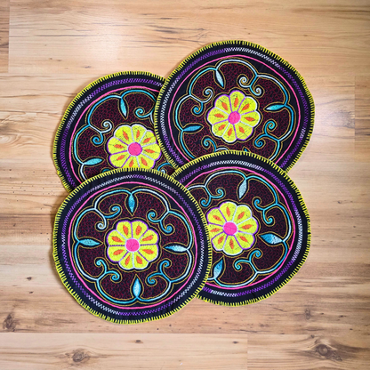 Shipibo Textile Altar – Rustic Wall