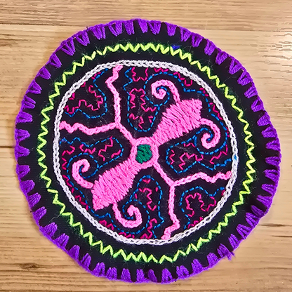Shipibo Textile Altar – Rustic Wall