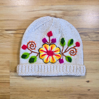 Handmade Wool Hats – Floral Embroidery Collection