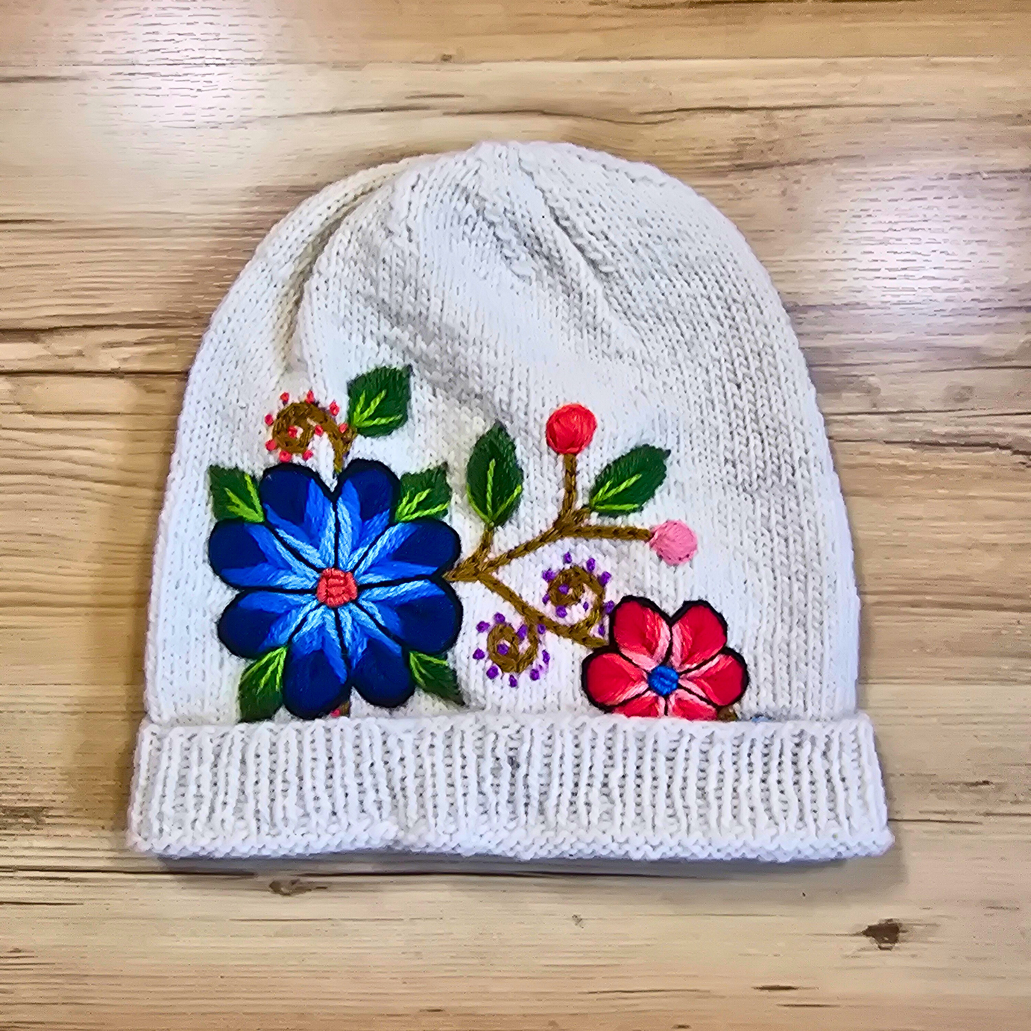Handmade Wool Hats – Floral Embroidery Collection