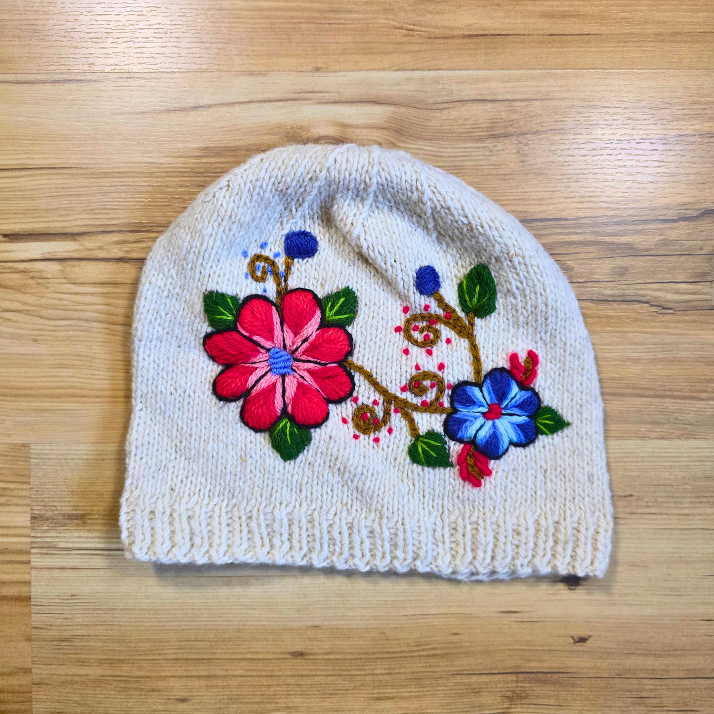 Handmade Wool Hats – Floral Embroidery Collection