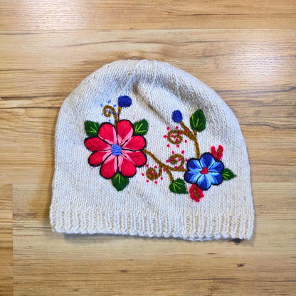 Handmade Wool Hats – Floral Embroidery Collection