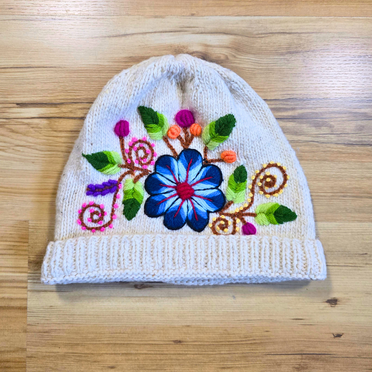 Handmade Wool Hats – Floral Embroidery Collection