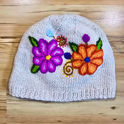 Handmade Wool Hats – Floral Embroidery Collection
