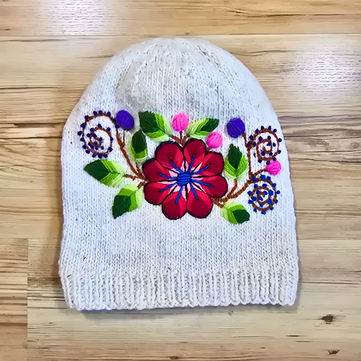 Handmade Wool Hats – Floral Embroidery Collection