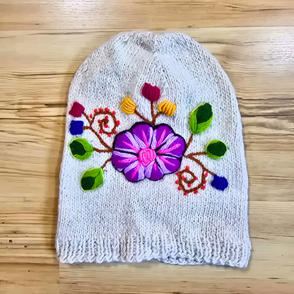 Handmade Wool Hats – Floral Embroidery Collection