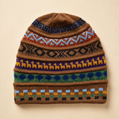Reversible Alpaca Beanie – Handmade in Peru
