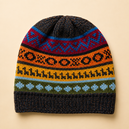 Reversible Alpaca Beanie – Handmade in Peru