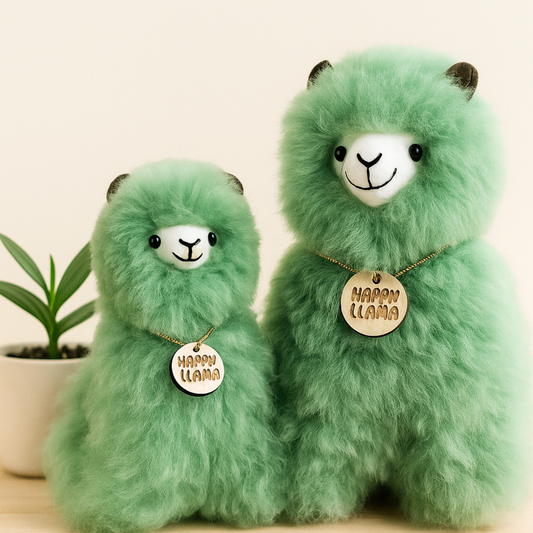 Happy Llama – Medium - Green
