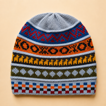 Reversible Alpaca Beanie – Handmade in Peru