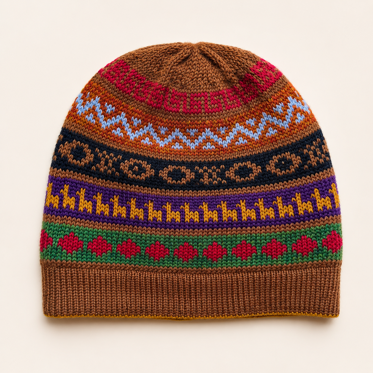 Reversible Alpaca Beanie – Handmade in Peru