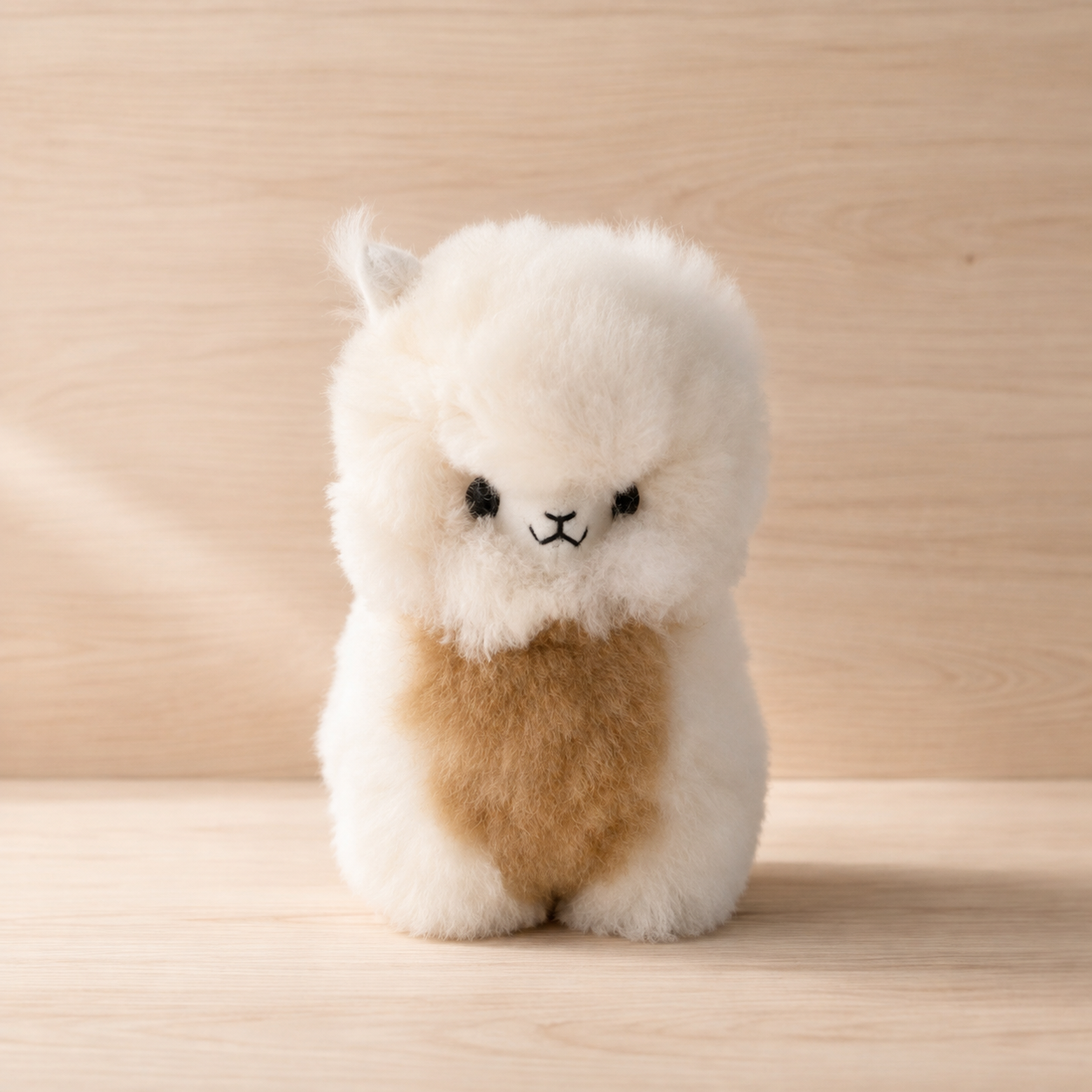 Natural Caramel and Cream Baby Alpaca Llama – Andes Signature Medium