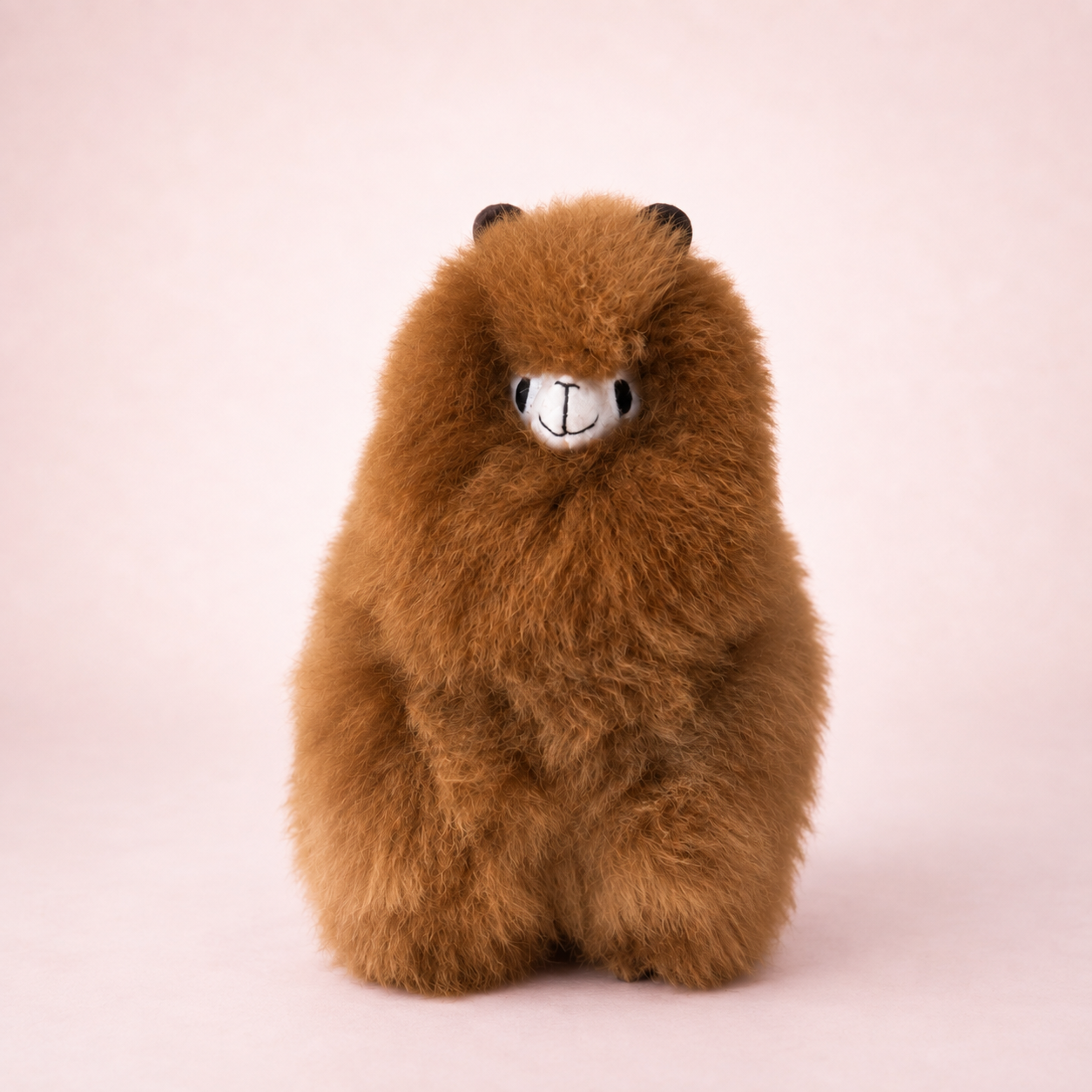 Large caramel brown baby alpaca llama handmade in Peru – Andes Signature