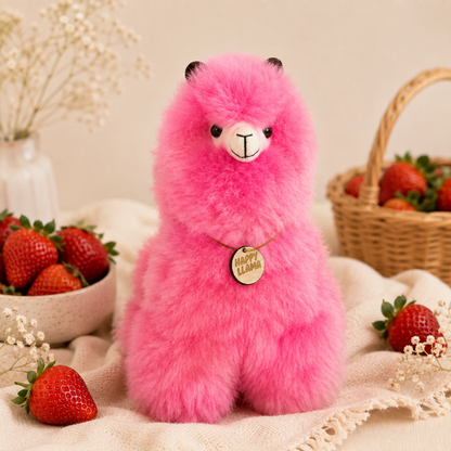 Blossom Pink baby alpaca llama from the Strawberry Collection