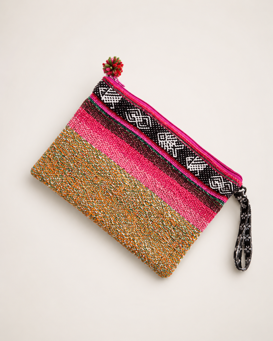 Handwoven Peruvian Pouch | Handmade Cosmetic & Travel Bag | Happy Llama Ireland