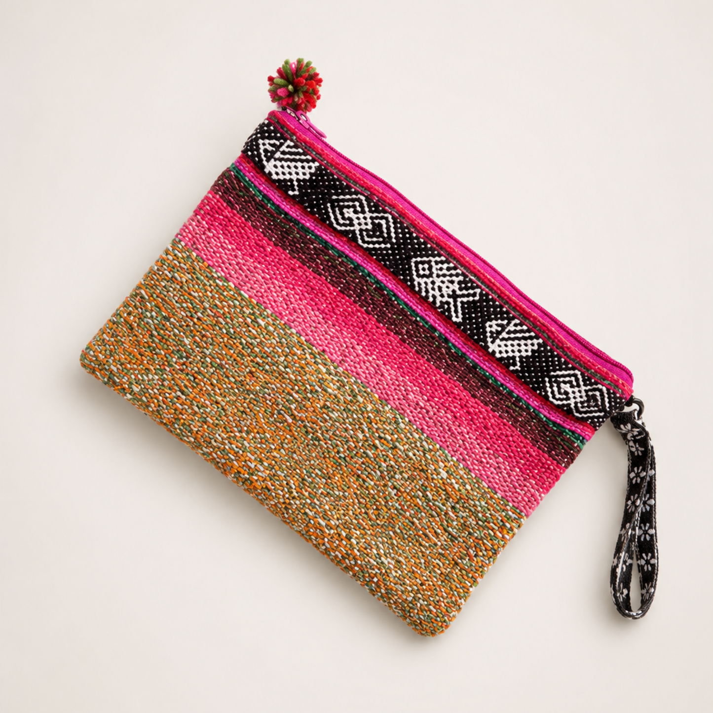 Handwoven Peruvian Pouch | Handmade Cosmetic & Travel Bag | Happy Llama Ireland