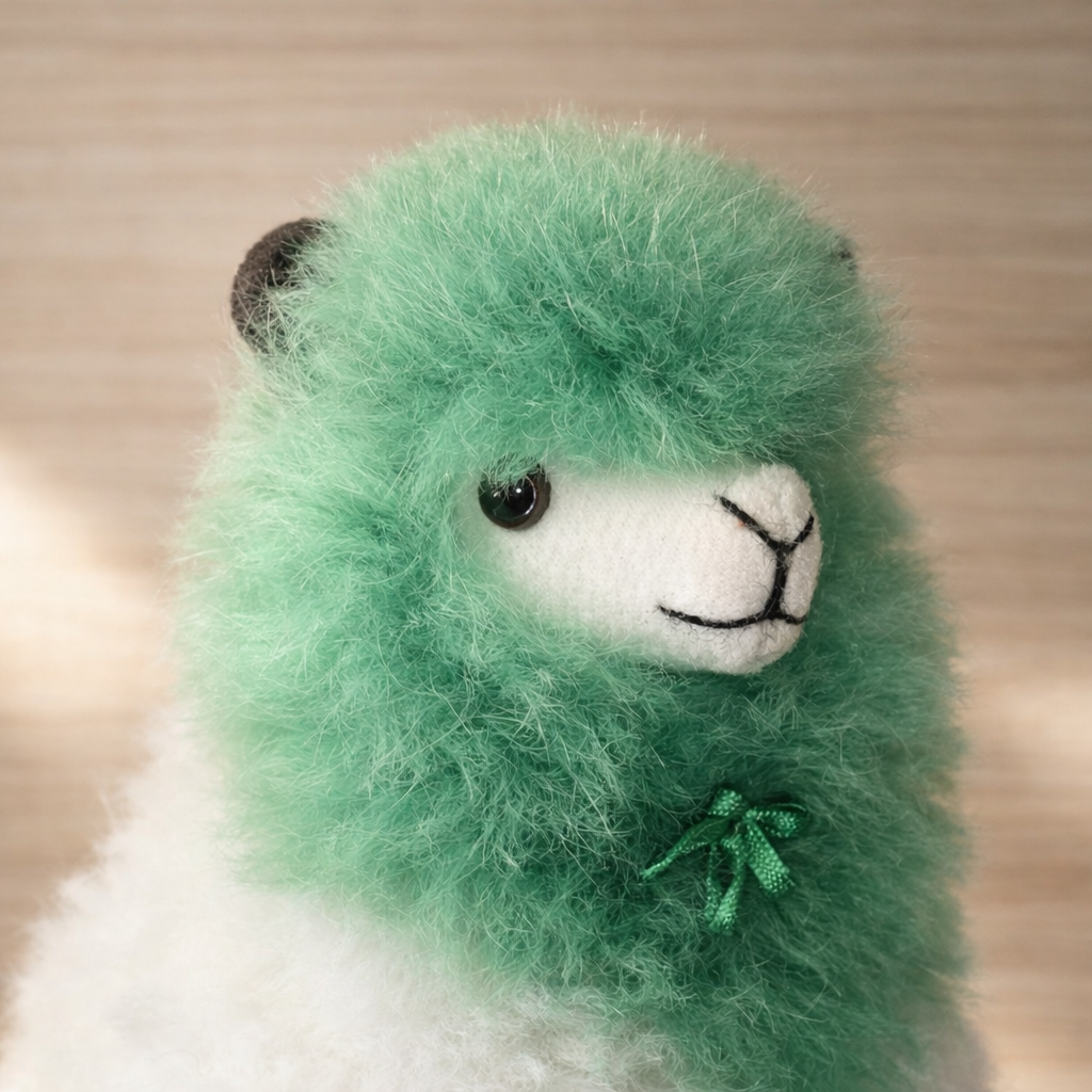 Irish Colours Medium classic llama in green white and orange
