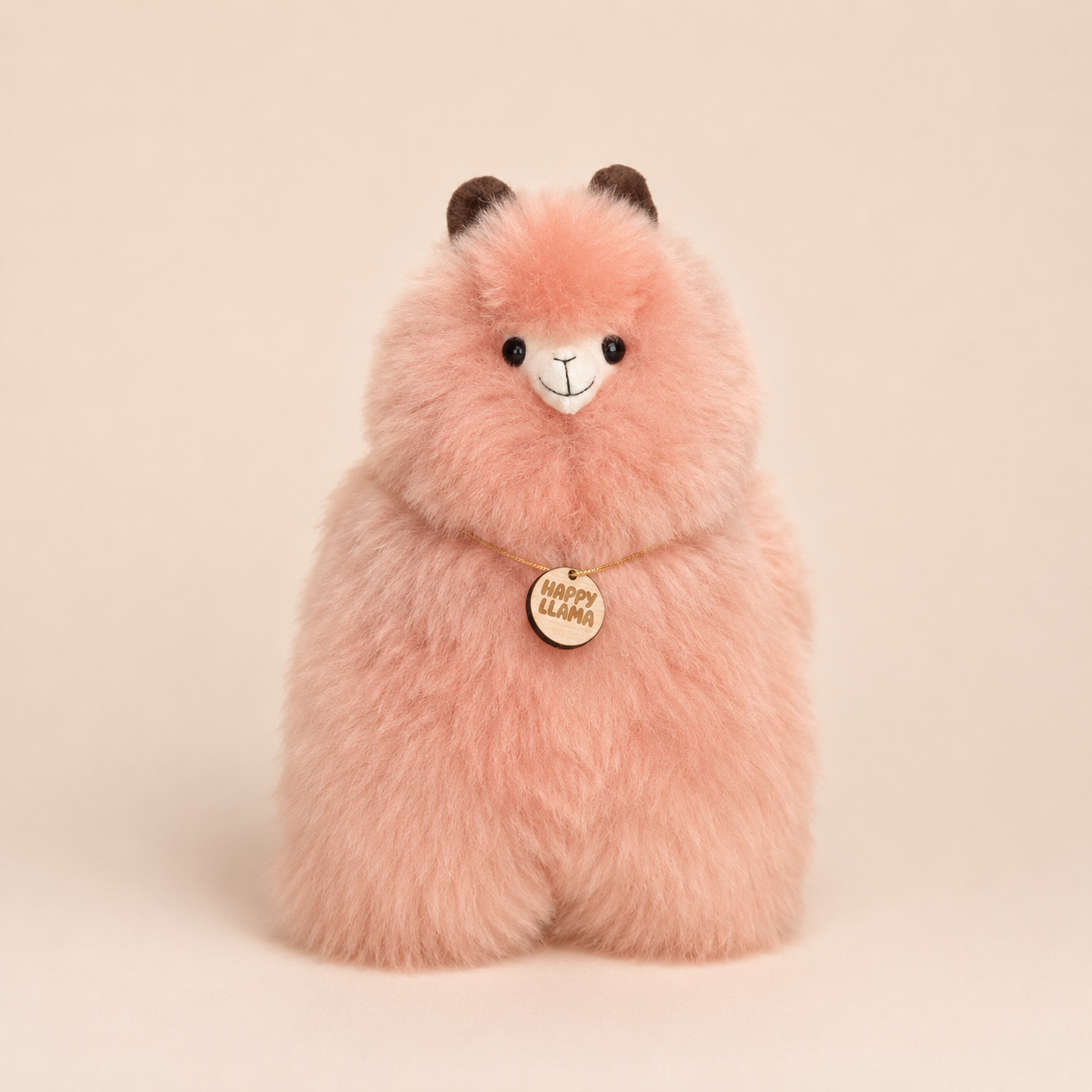 Peach Blush large baby alpaca llama from Happy Llama