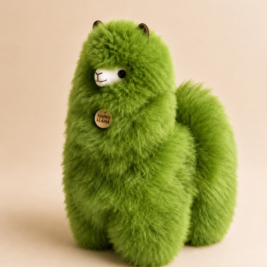 Emerald llama genuine baby alpaca fibre texture