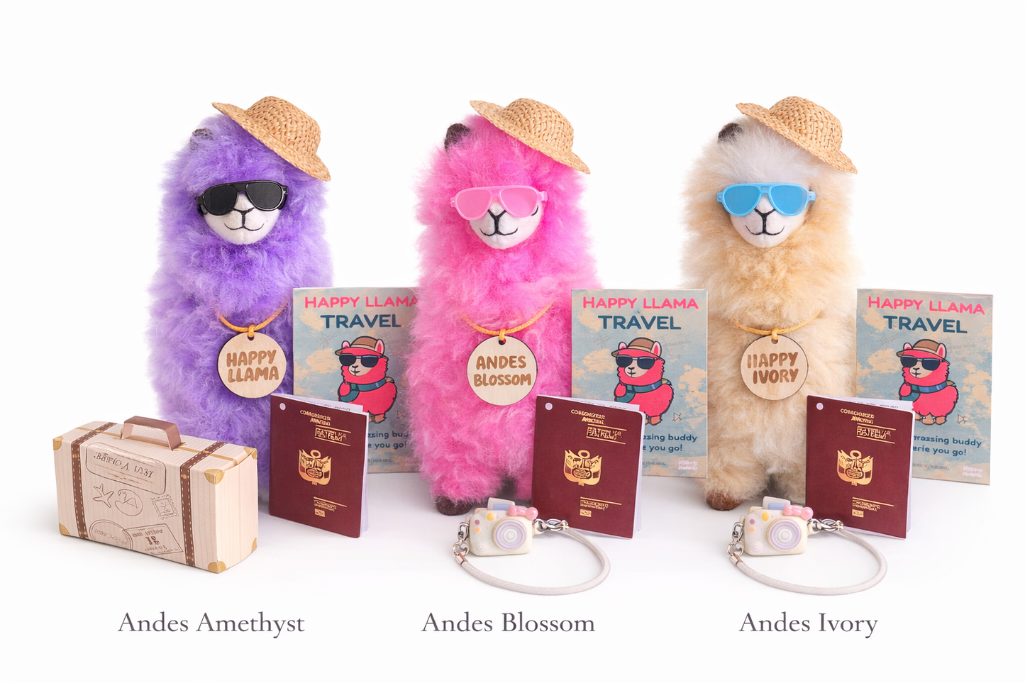 ✈️Travel Alpaca Llama Gift Set – Handmade Baby Alpaca | Happy Llama