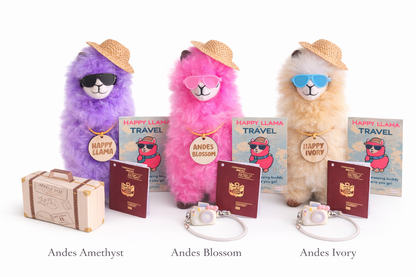 ✈️Travel Alpaca Llama Gift Set – Handmade Baby Alpaca | Happy Llama