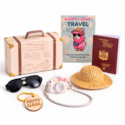 ✈️Travel Alpaca Llama Gift Set – Handmade Baby Alpaca | Happy Llama