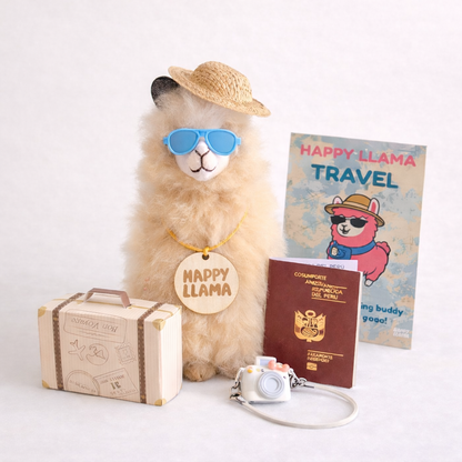 ✈️Travel Alpaca Llama Gift Set – Handmade Baby Alpaca | Happy Llama