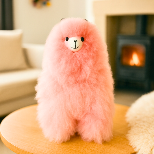 Happy Llama – Medium - Pink & Brown
