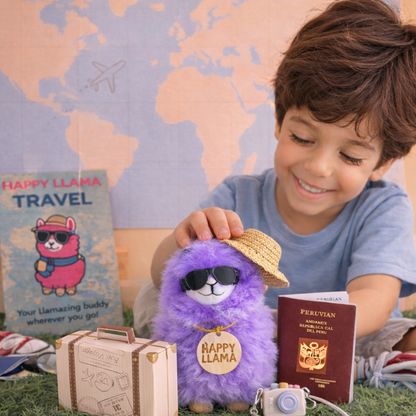 ✈️Travel Alpaca Llama Gift Set – Handmade Baby Alpaca | Happy Llama