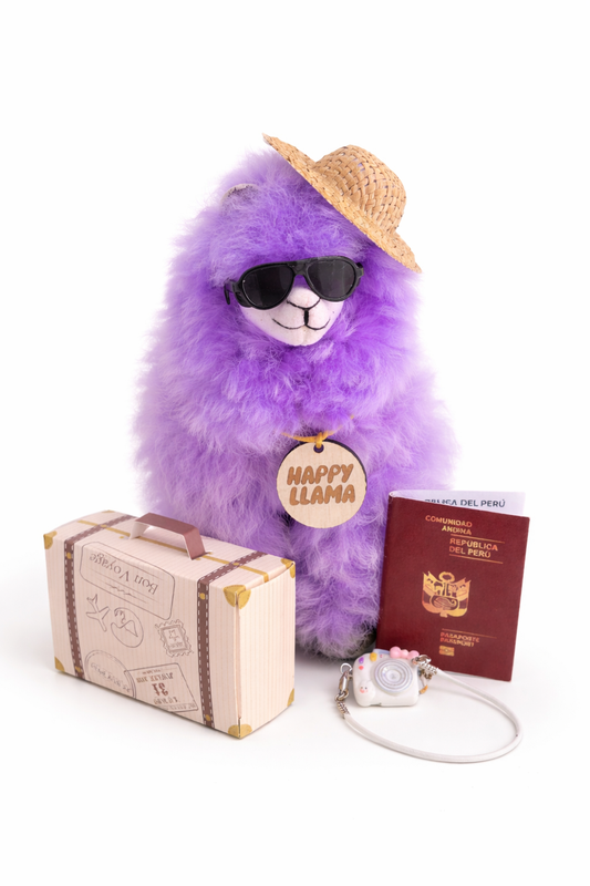 ✈️Travel Alpaca Llama Gift Set – Handmade Baby Alpaca | Happy Llama