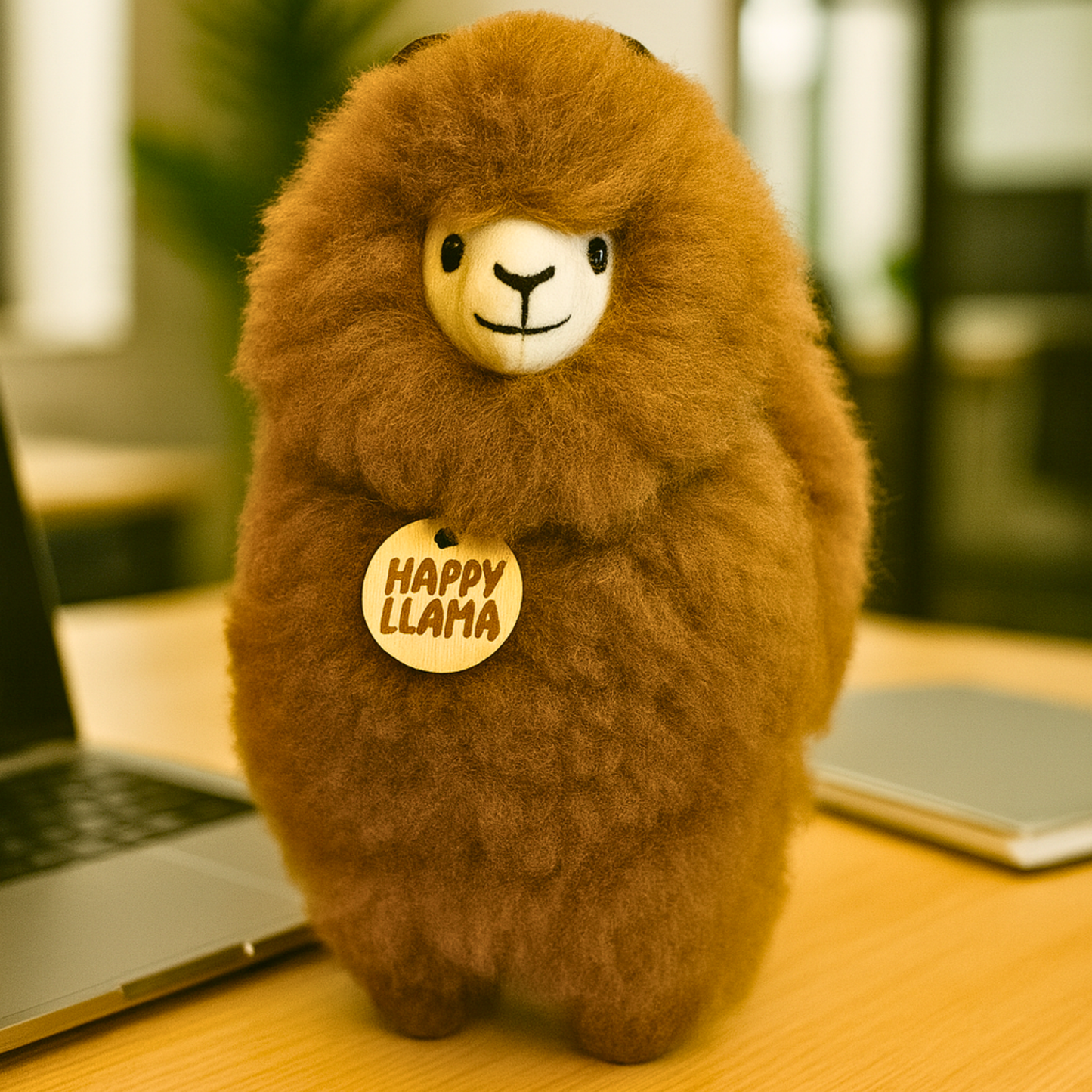 Happy Llama – Medium - Pink & Brown