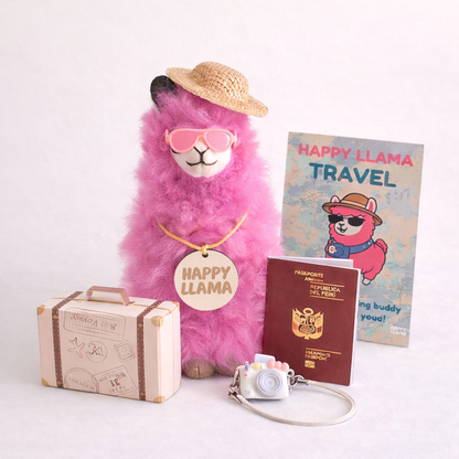 ✈️Travel Alpaca Llama Gift Set – Handmade Baby Alpaca | Happy Llama