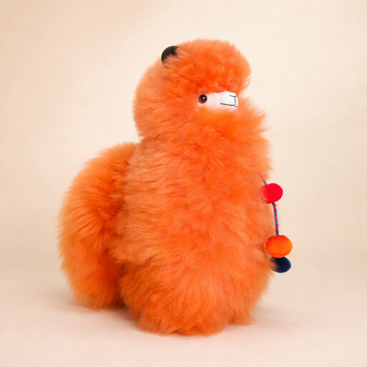 🌈 Playful Llama Large Orange •Bold • Statement • Collectible