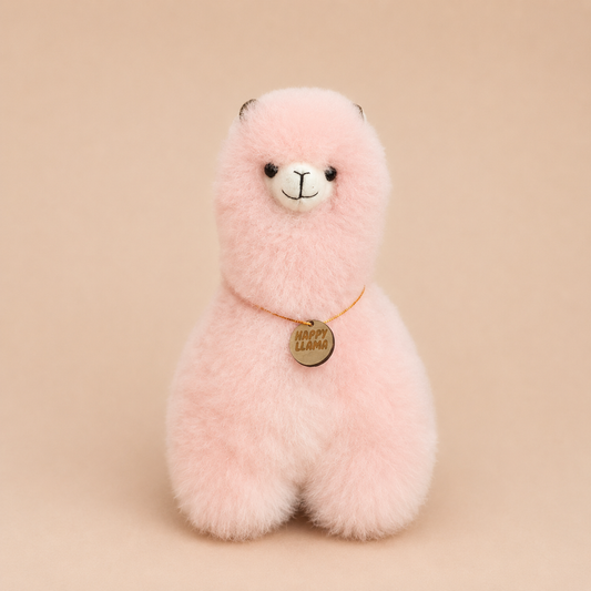 Soft Blush large handmade baby alpaca llama